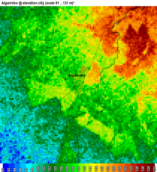 Algarrobo elevation map