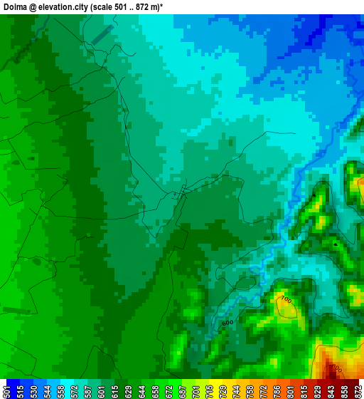 Doima elevation map