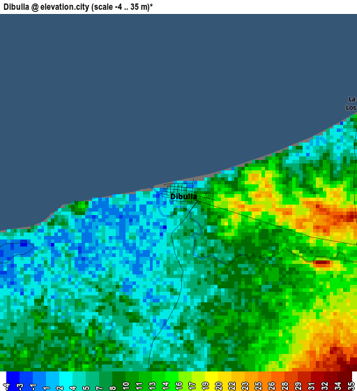 Dibulla elevation map