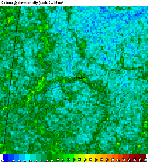 Cotorra elevation map