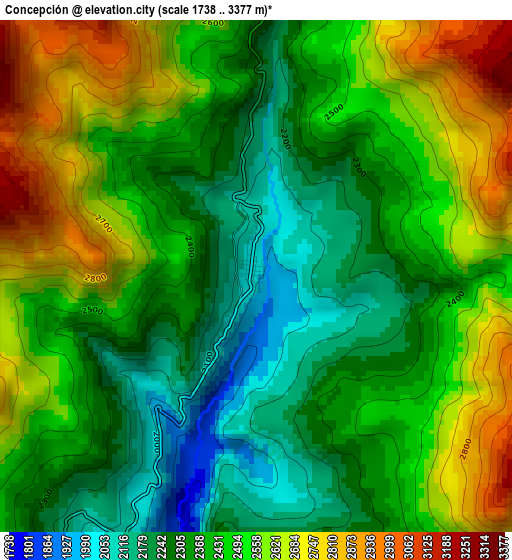 Concepción elevation map