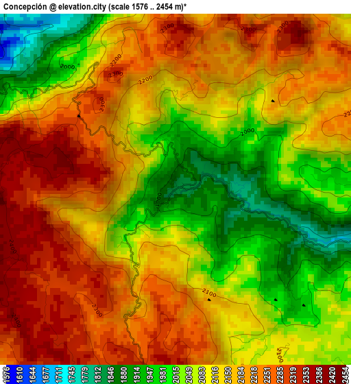 Concepción elevation map