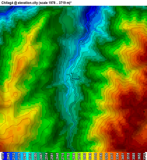 Chitagá elevation map