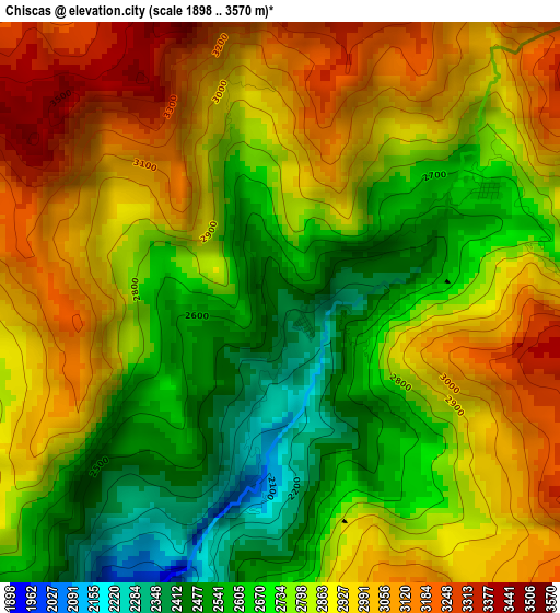 Chiscas elevation map