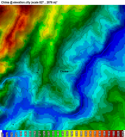 Chima elevation map