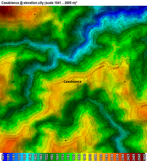 Casabianca elevation map