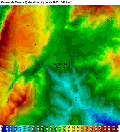 Carmen de Carupa elevation map