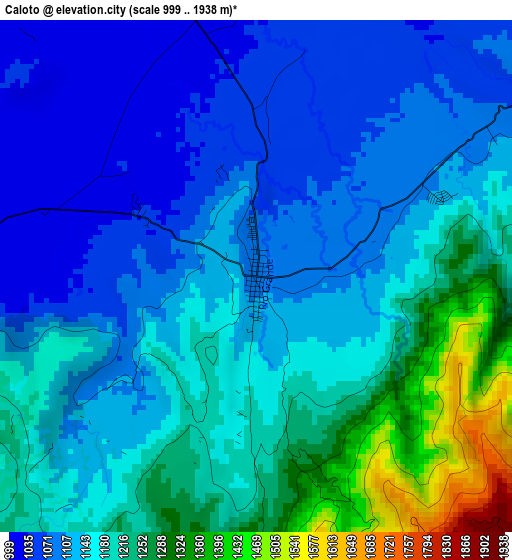 Caloto elevation map