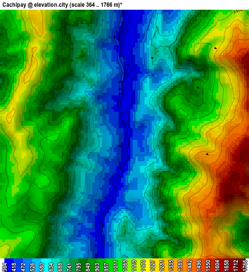 Cachipay elevation map