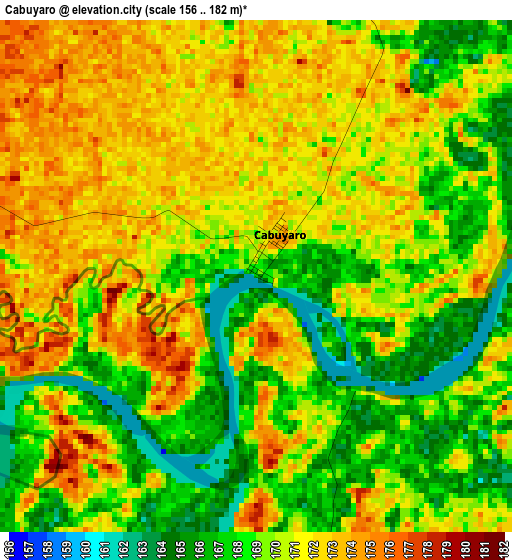 Cabuyaro elevation map