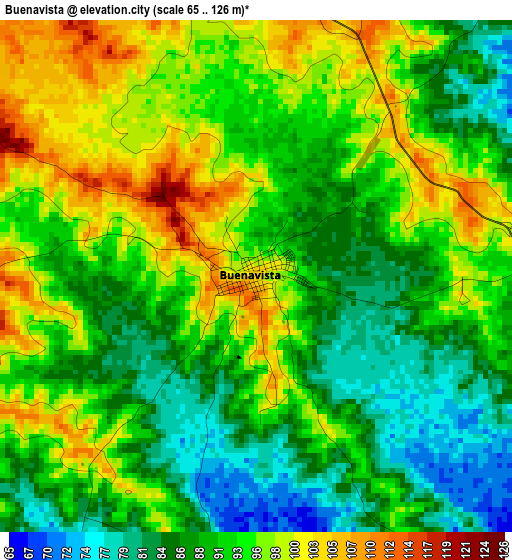 Buenavista elevation map