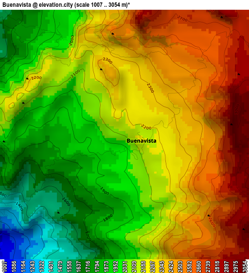 Buenavista elevation map