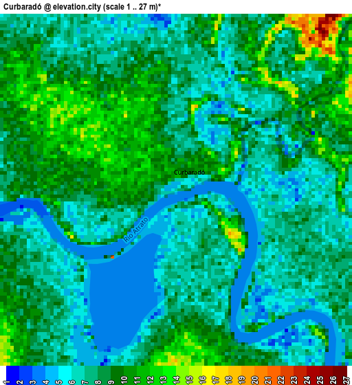 Curbaradó elevation map