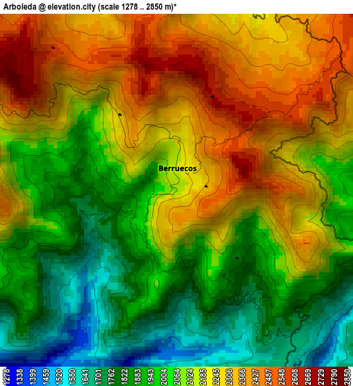 Arboleda elevation map