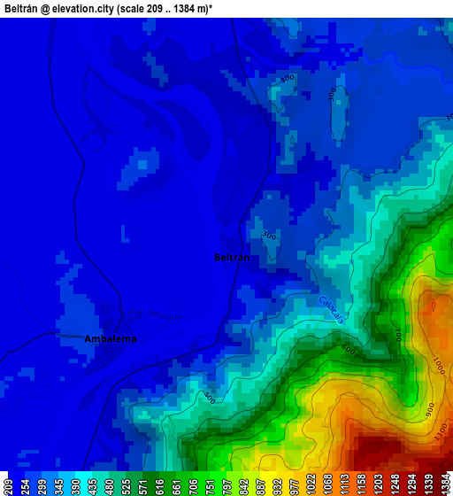 Beltrán elevation map