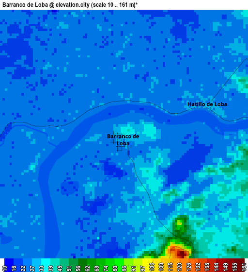 Barranco de Loba elevation map