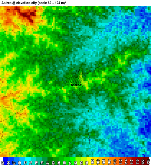 Astrea elevation map