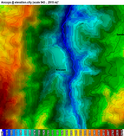 Ancuya elevation map