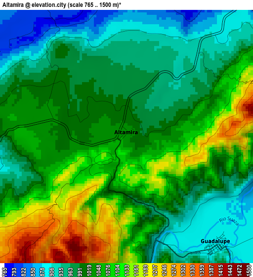 Altamira elevation map