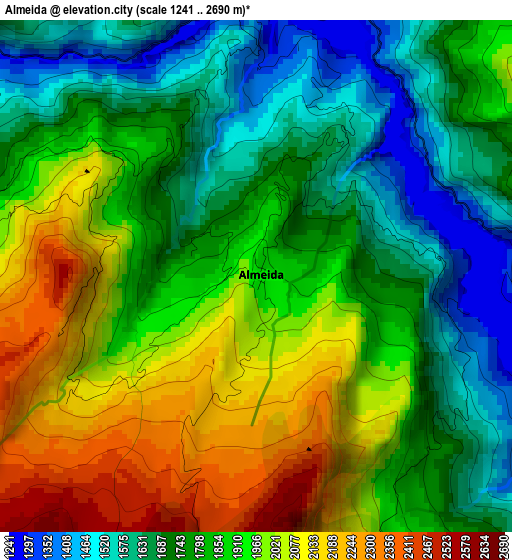 Almeida elevation map