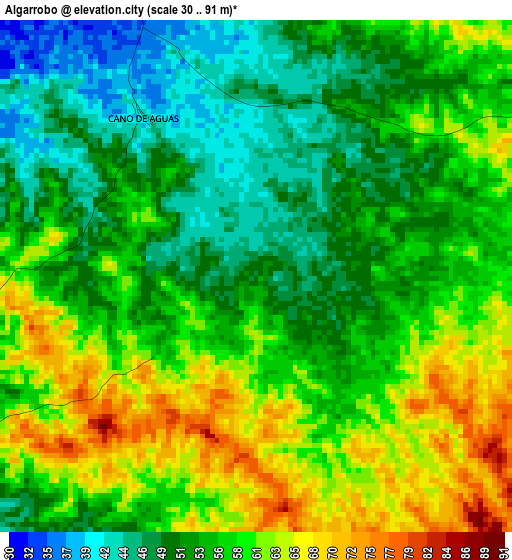 Algarrobo elevation map