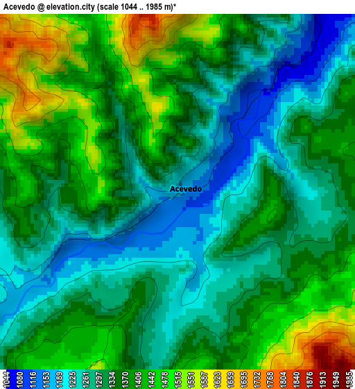 Acevedo elevation map