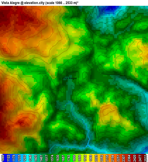 Vista Alegre elevation map