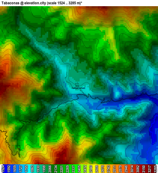 Tabaconas elevation map