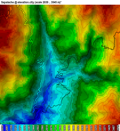 Sapalache elevation map