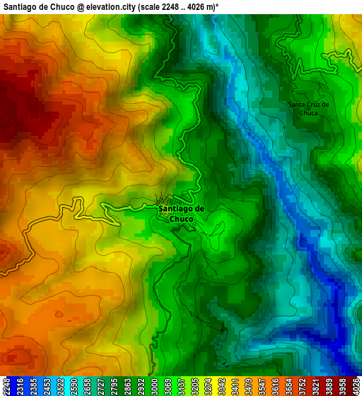 Santiago de Chuco elevation map