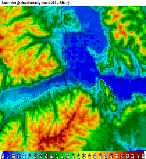 Sacanche elevation map