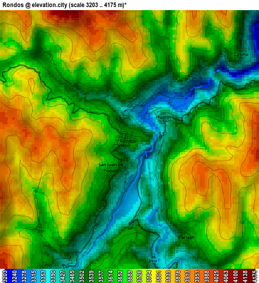 Rondos elevation map