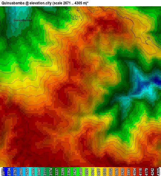 Quinuabamba elevation map