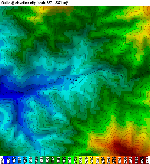 Quillo elevation map