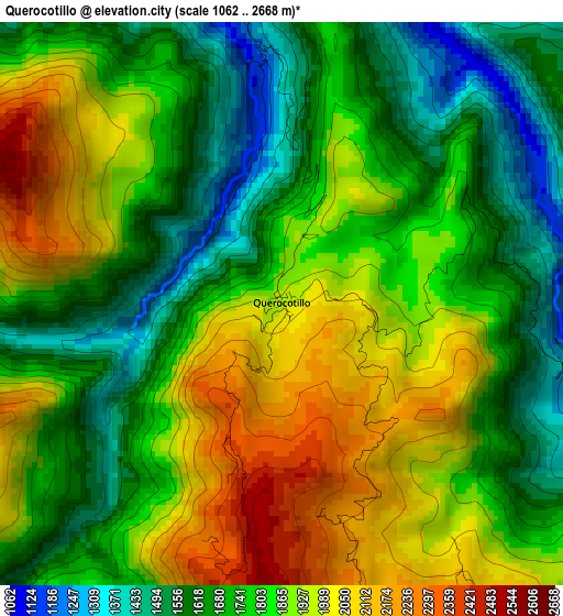 Querocotillo elevation map