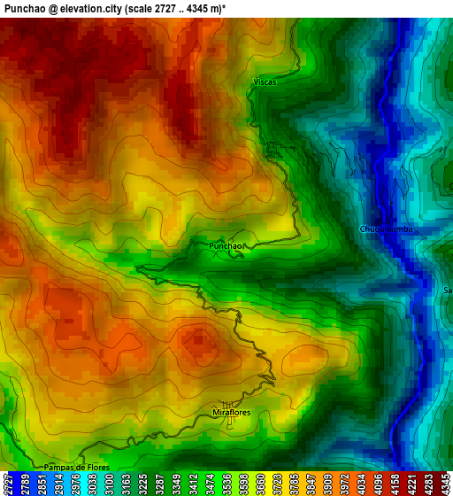 Punchao elevation map