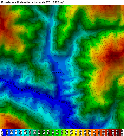 Pomahuaca elevation map