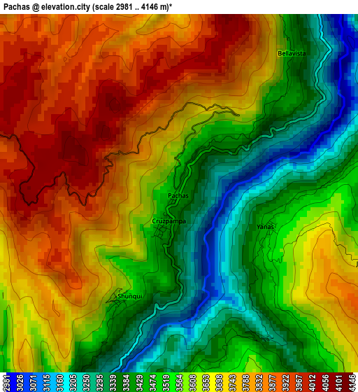 Pachas elevation map