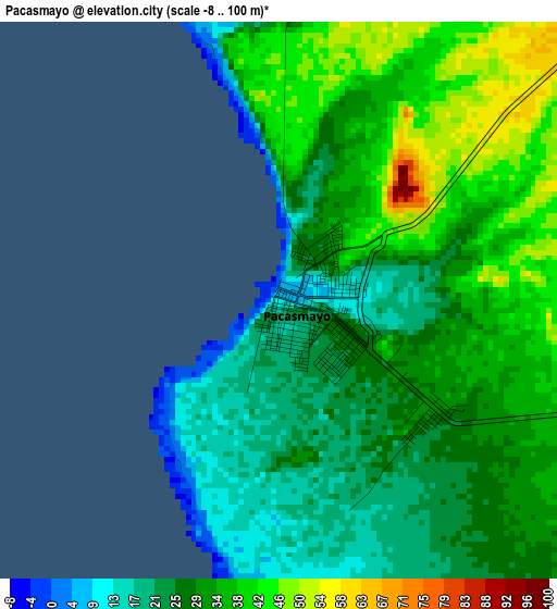 Pacasmayo elevation map