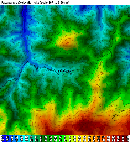 Pacaipampa elevation map