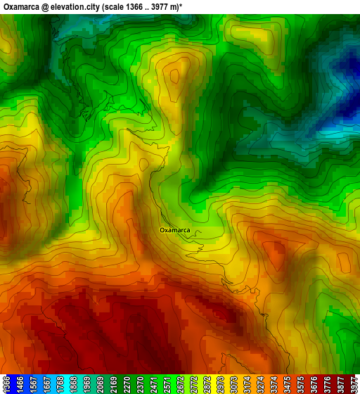 Oxamarca elevation map