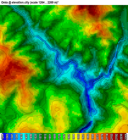 Omia elevation map