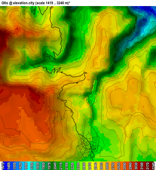 Olto elevation map