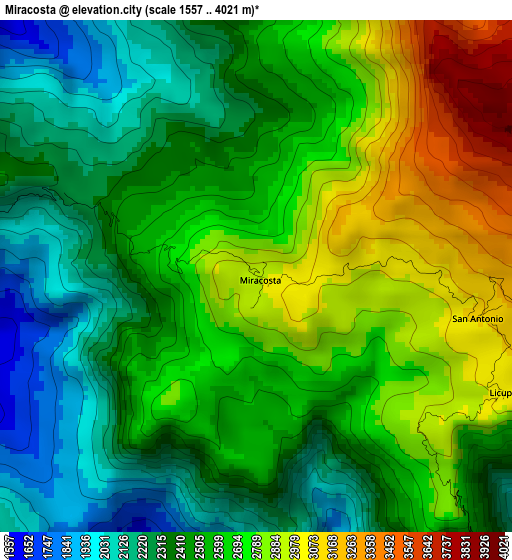 Miracosta elevation map