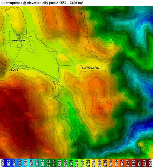 Lucmapampa elevation map