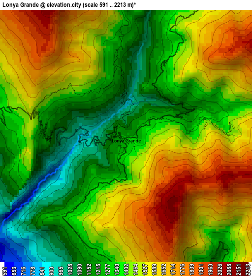 Lonya Grande elevation map