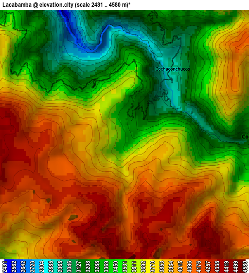 Lacabamba elevation map