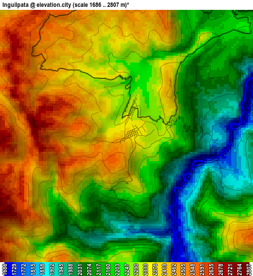 Inguilpata elevation map