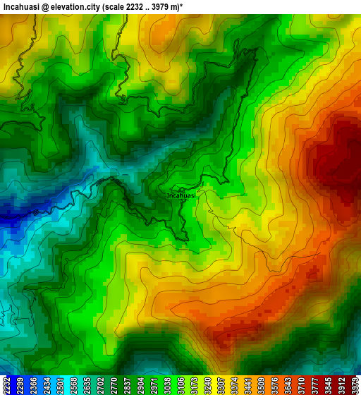 Incahuasi elevation map
