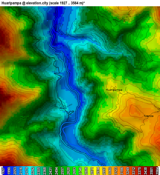 Huaripampa elevation map